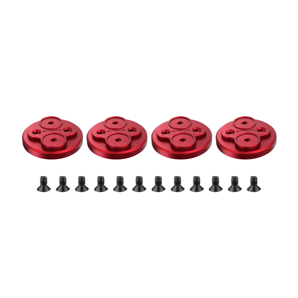 SUNNYLIFE Q9265 4Pcs/Set Motor Cover Aluminum Alloy Motor Cap Dust Cover Protector for DJI Mini SE/Mini 2/Mavic Mini - Red