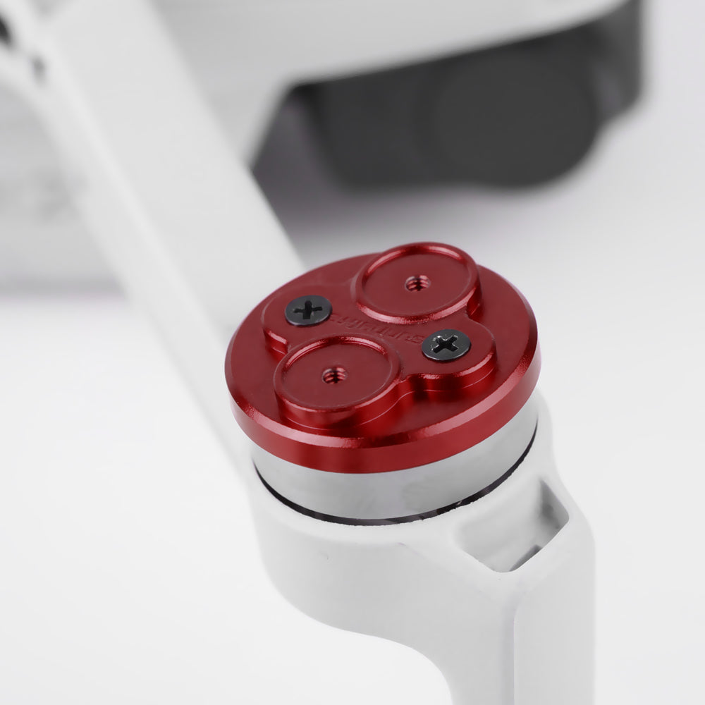 SUNNYLIFE Q9265 4Pcs/Set Motor Cover Aluminum Alloy Motor Cap Dust Cover Protector for DJI Mini SE/Mini 2/Mavic Mini - Red