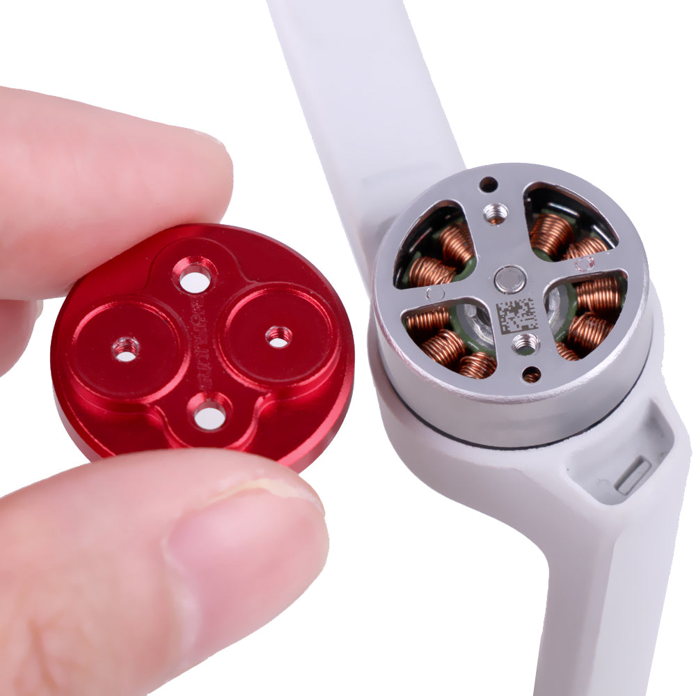 SUNNYLIFE Q9265 4Pcs/Set Motor Cover Aluminum Alloy Motor Cap Dust Cover Protector for DJI Mini SE/Mini 2/Mavic Mini - Red