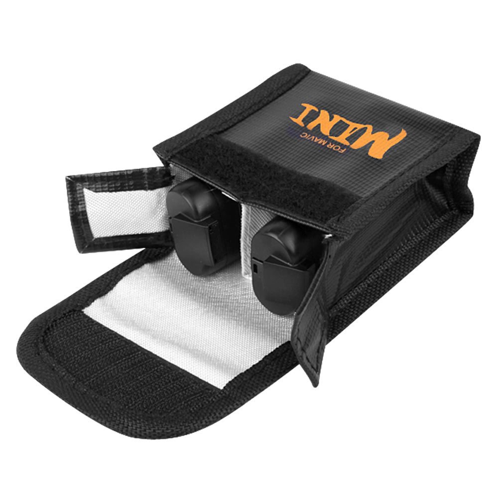 SUNNYLIFE DC295 Fireproof Battery Safe Bag Explosion-Proof Batteries Protector Storage for DJI Mini SE/2/Mavic Mini (2Pcs Batteries Version)