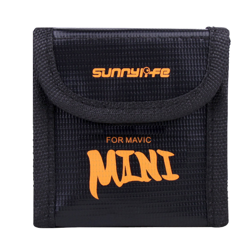 SUNNYLIFE DC295 Fireproof Battery Safe Bag Explosion-Proof Batteries Protector Storage for DJI Mini SE/2/Mavic Mini (2Pcs Batteries Version)