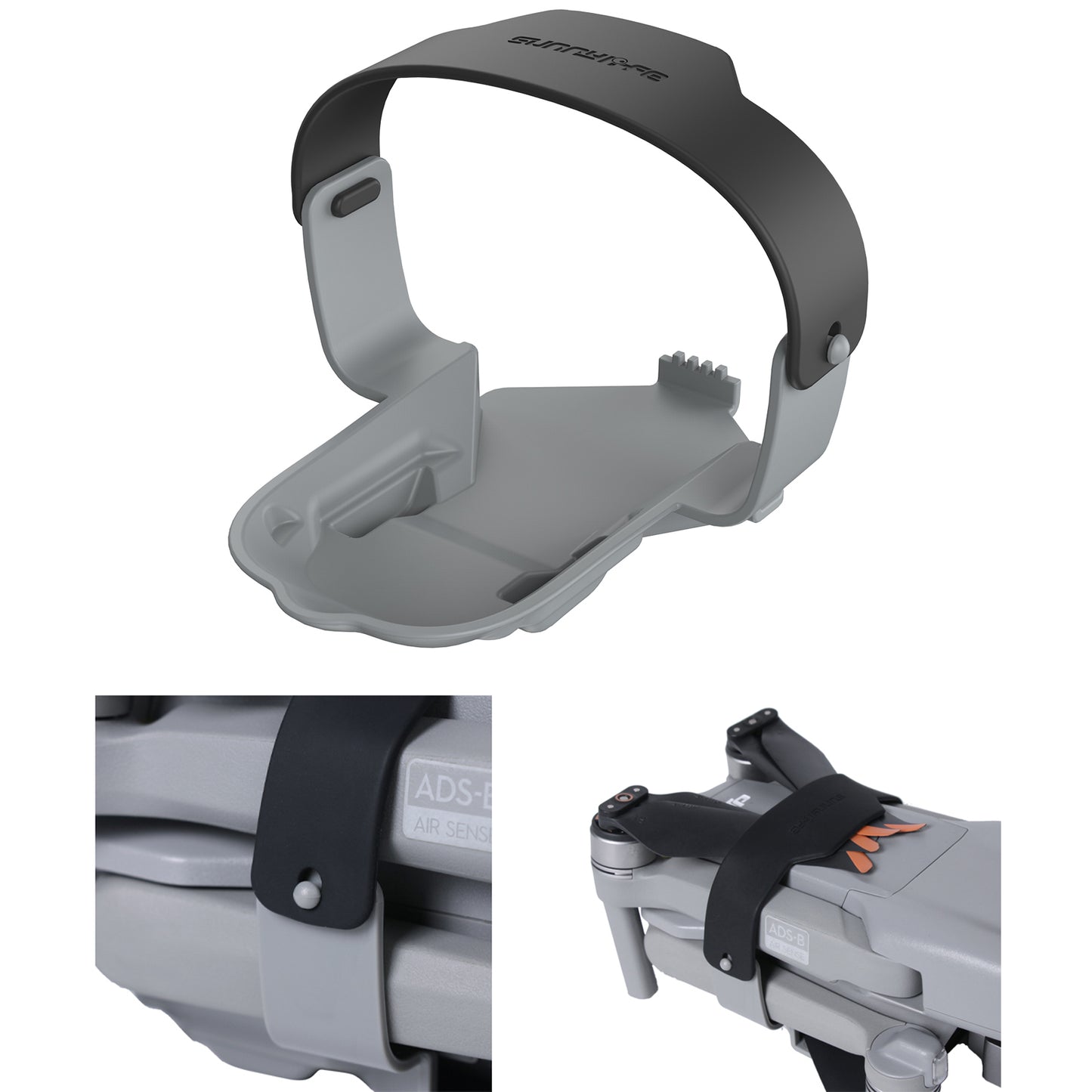 SUNNYLIFE A2S-Q9358 Silicone Propellers Holder Strap for DJI Air 2S/Mavic Air 2 Prop Blade Stabilizer Shockproof Bottom Cover Protector for Drone - Black