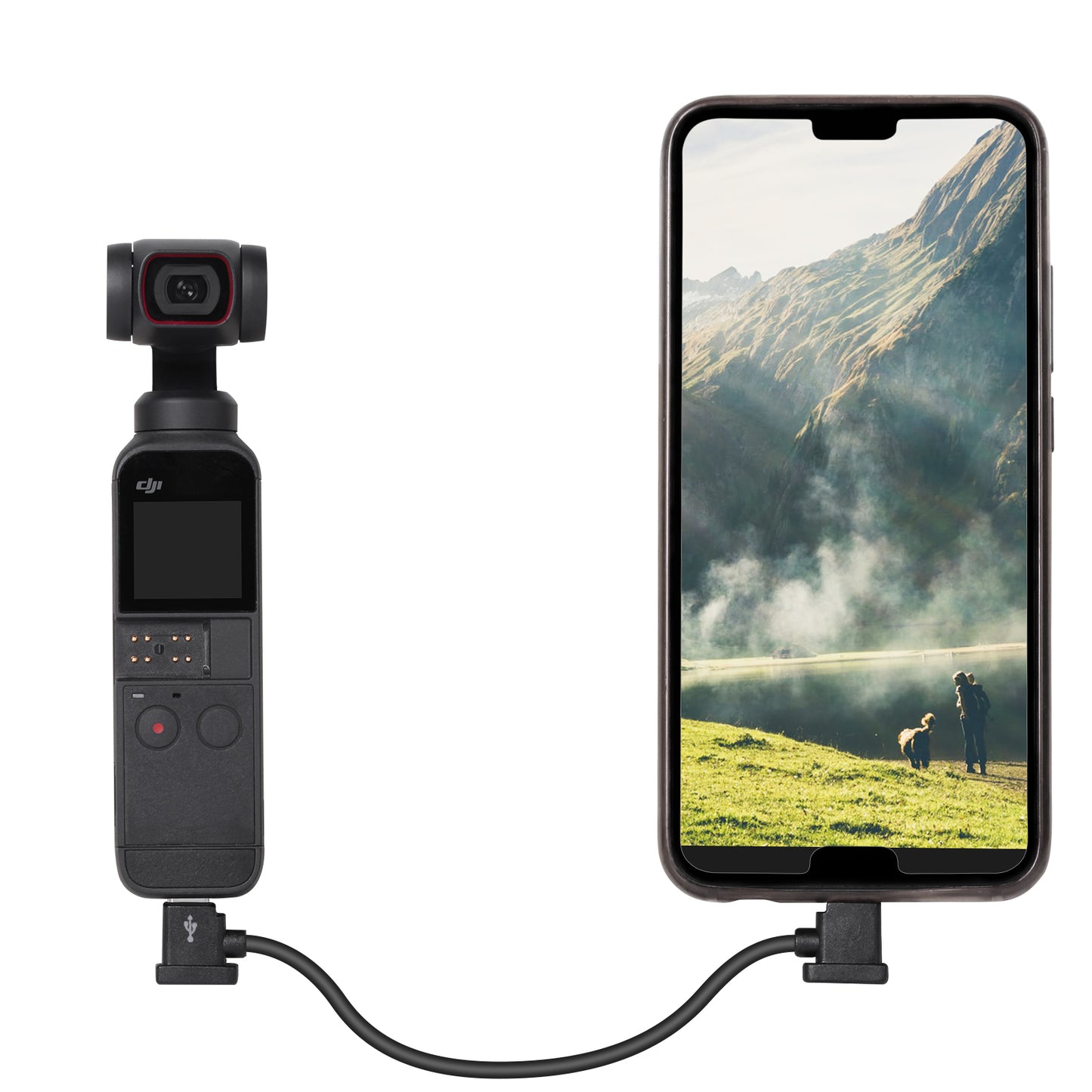 SUNNYLIFE 30cm Type-C to Lightning Cable for DJI Air 2S/Mini 2/Air 2/Pocket 2/Osmo Pocket Controller Accessories Data Cable Compatible with Tablets Phones