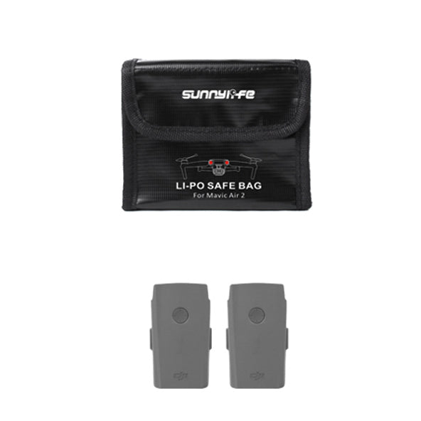 SUNNYLIFE AIR2-DC257 For DJI Air 2S/Mavic Air 2 Explosion-proof 2-Battery Storage Bag Lithium Battery Safety Carrying Pouch