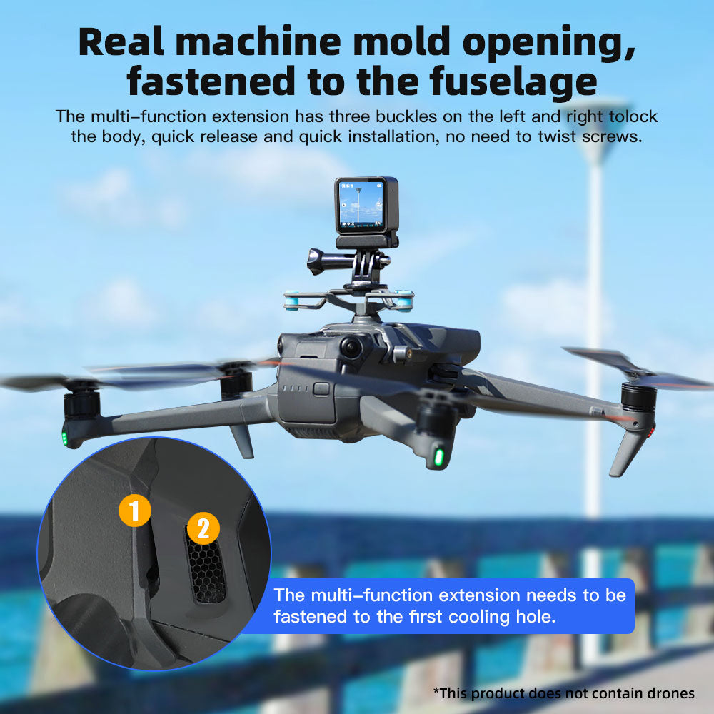RCSTQ Multifunction Extension for DJI Mavic 3 Drone Accessories Quick Release Assembly Part with 1/4" Screw