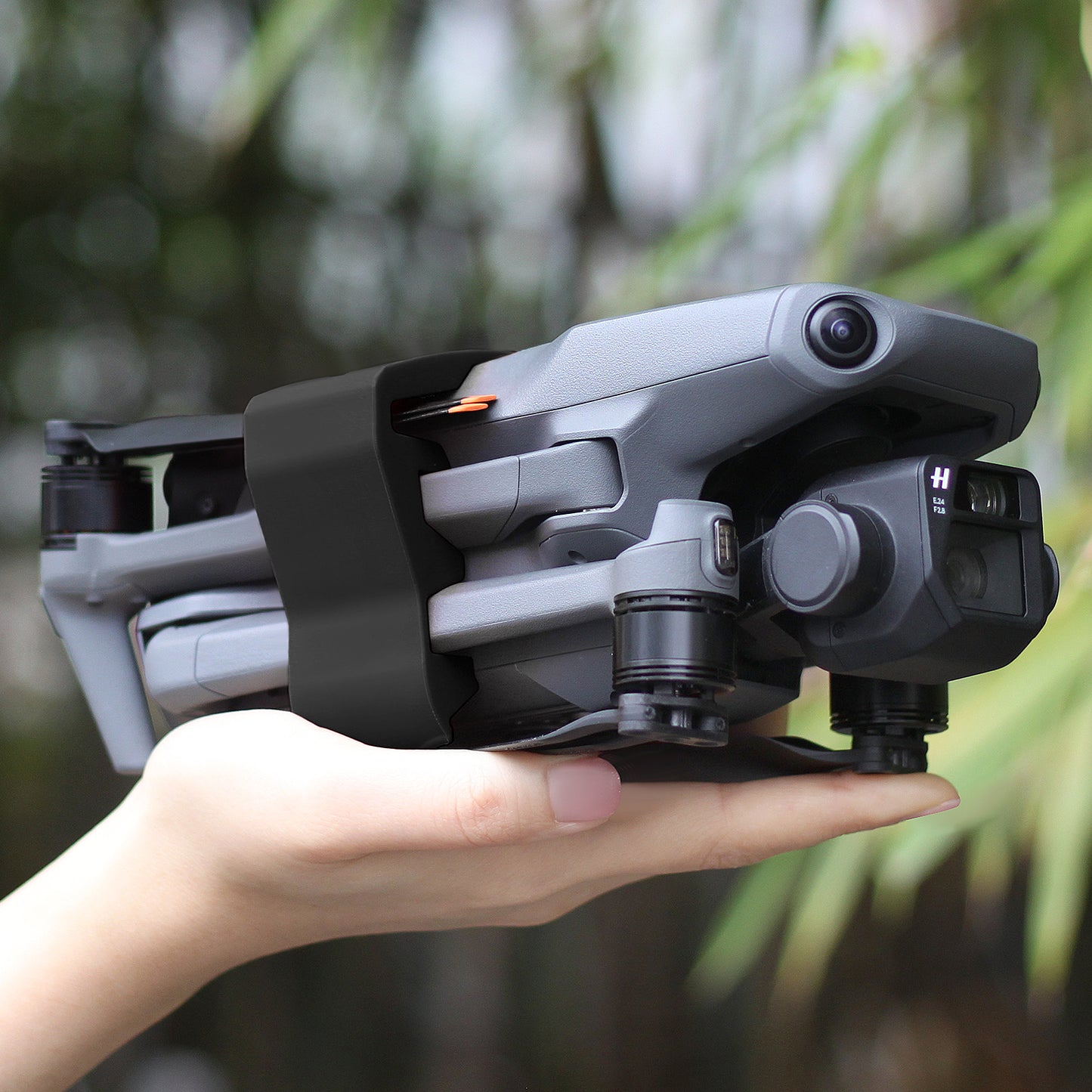 SUNNYLIFE M3-SJ359 Silicone Propeller Holder Strap for DJI Mavic 3 Drone Props Blade Stabilizer Fixator Accessory - Black