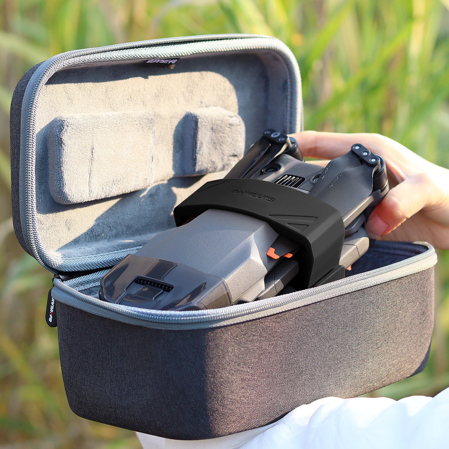 SUNNYLIFE M3-SJ359 Silicone Propeller Holder Strap for DJI Mavic 3 Drone Props Blade Stabilizer Fixator Accessory - Black