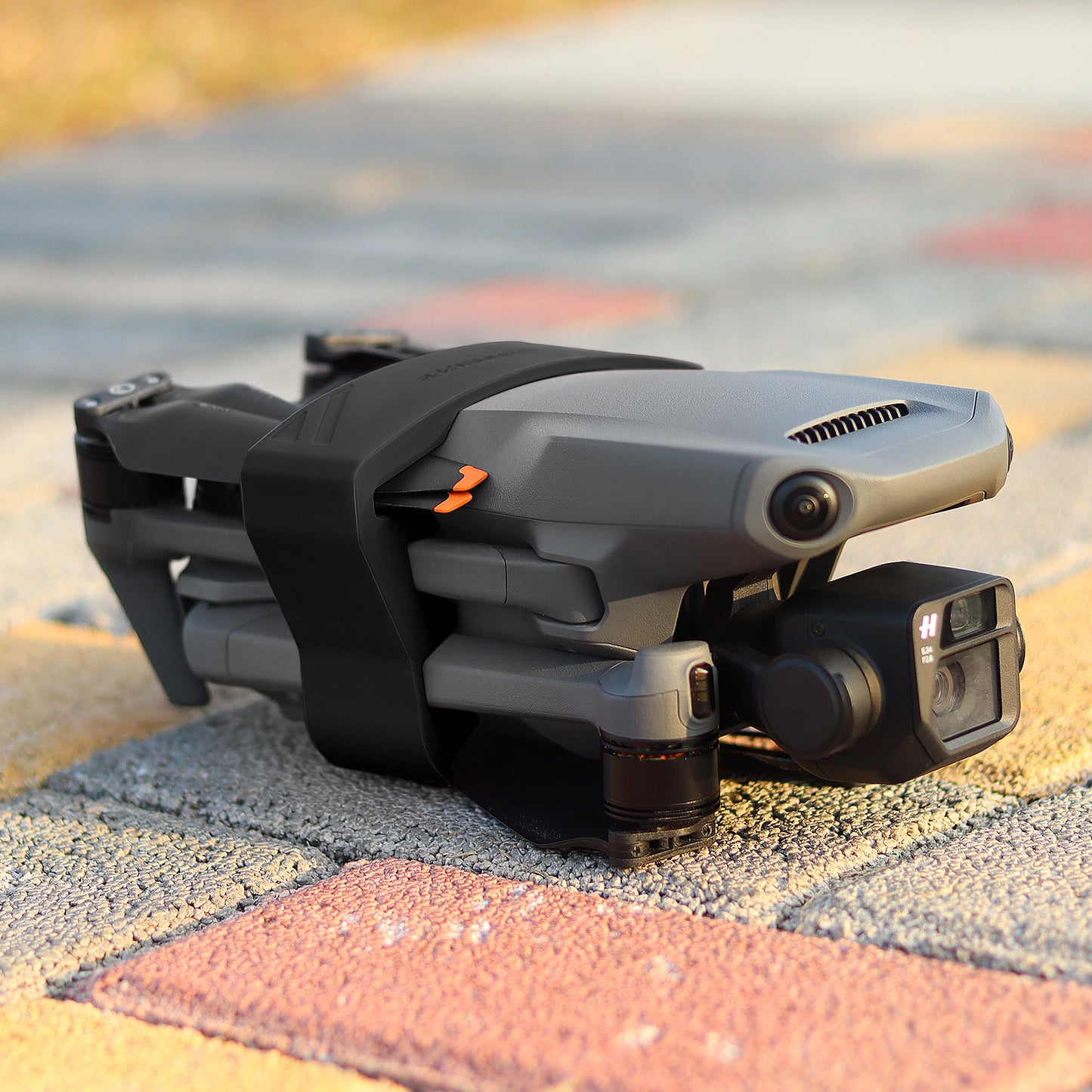 SUNNYLIFE M3-SJ359 Silicone Propeller Holder Strap for DJI Mavic 3 Drone Props Blade Stabilizer Fixator Accessory - Black