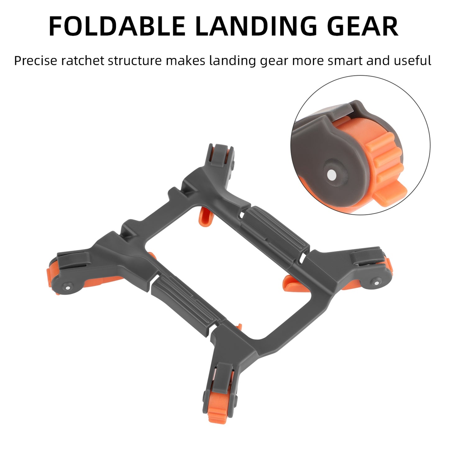 SUNNYLIFE LG380 for DJI Mini 2/Mini SE/Mavic Mini Foldable Drone Landing Gear Plastic Anti-fall Heighten Landing Stand - Grey