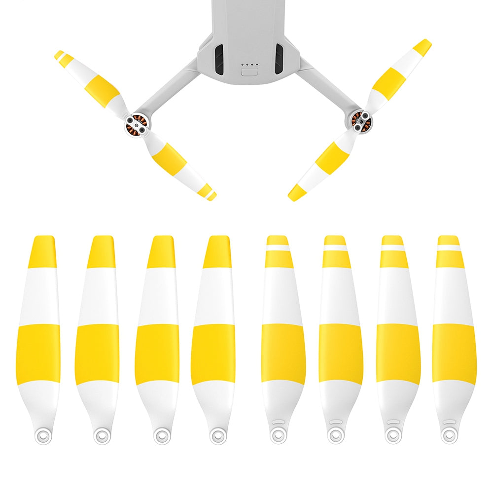 6030F 8Pcs/Set Double Sided Colorful Propeller for DJI Mini 3 Pro Drone Replacement Accessories Propeller Spare Parts - Yellow