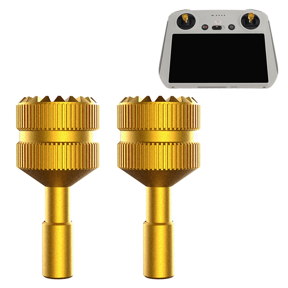 SUNNYLIFE MM3-YG393 For DJI Mini 3 Pro DJI-RC Remote Controller 1 Pair Thumb Rocker Aluminum Alloy Control Joysticks - Gold