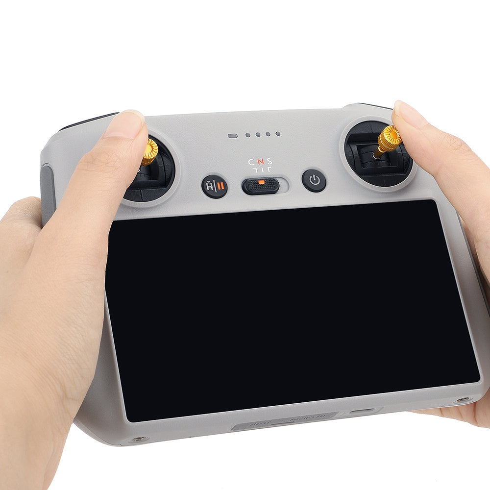 SUNNYLIFE MM3-YG393 For DJI Mini 3 Pro DJI-RC Remote Controller 1 Pair Thumb Rocker Aluminum Alloy Control Joysticks - Gold