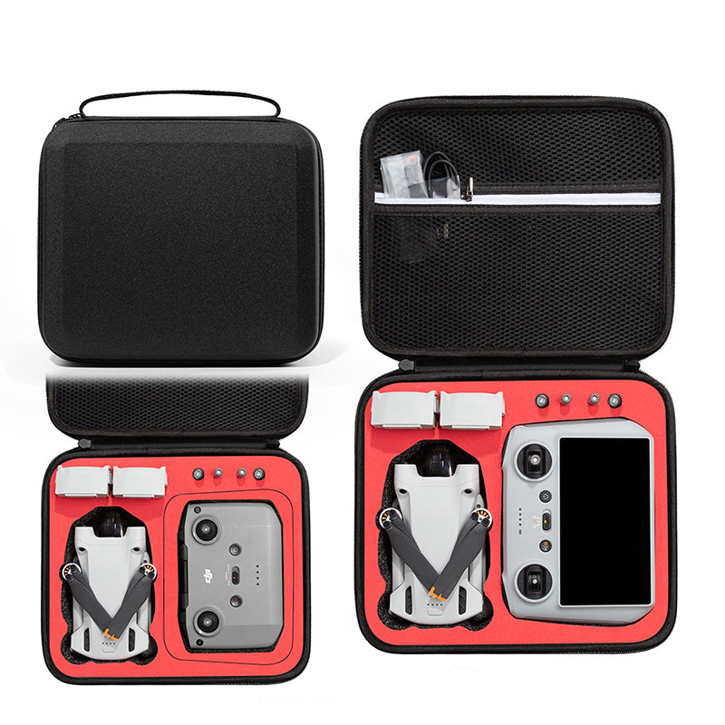 Shockproof Storage Bag for DJI Mini 3 Pro / Mini 3 Carrying Case Portable Box RC Accessories Travel Bag - Black / Red