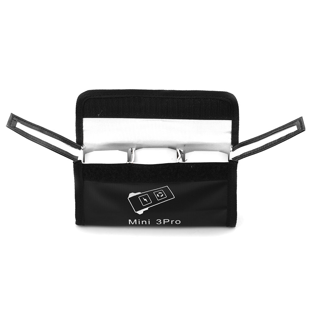 BRDRC EWB9237_3 Li-po Safe Battery Explosion-proof Protective Bag for DJI Mini 3 Pro Drone Battery Storage Bag, Size L/for 3Pcs Batteries