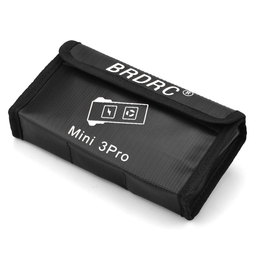 BRDRC EWB9237_3 Li-po Safe Battery Explosion-proof Protective Bag for DJI Mini 3 Pro Drone Battery Storage Bag, Size L/for 3Pcs Batteries