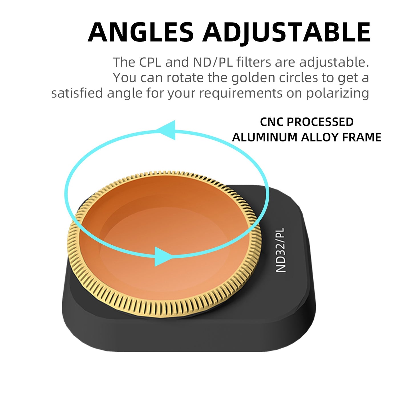 Uniqkart MM3-FI413 For DJI Mini 3 Pro ND/PL Adjustable Lens Filter Drone Camera Accessories - ND8/PL