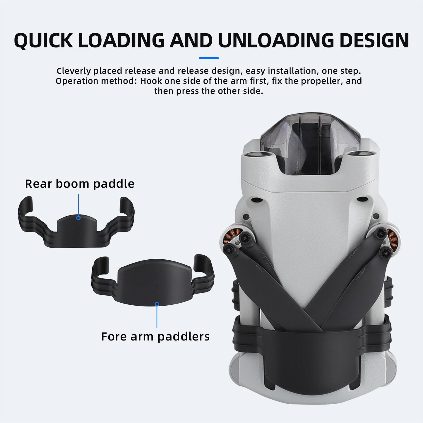 RCSTQ 1355900 For DJI Mini 3 Pro 2Pcs/Set Drone Front + Rear Propeller Fixing Holder Stabilizer