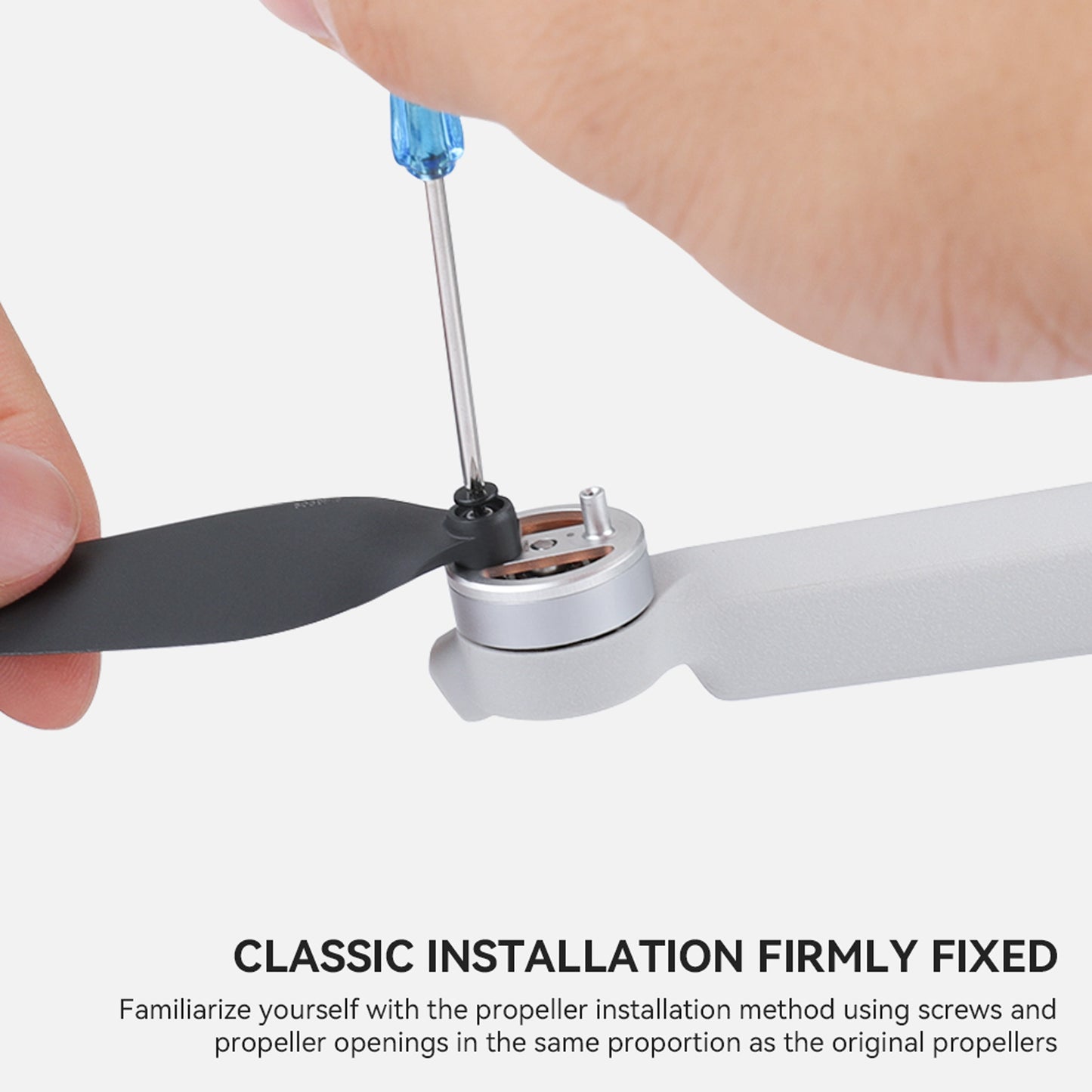 RCSTQ 1359100 For DJI Mini 3 Pro 4Pcs Plastic Noise Reduction Drone Propellers Blades Replacement Parts - Black/Gold