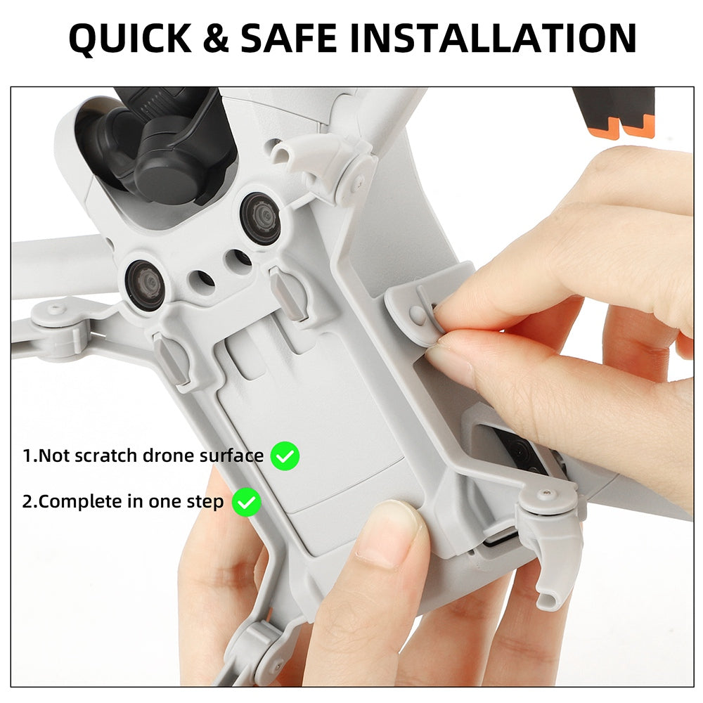 SUNNYLIFE MM3-LG399 For DJI Mini 3 Pro Drone Foldable Landing Gear Anti-fall Heighten Landing Stand - Grey