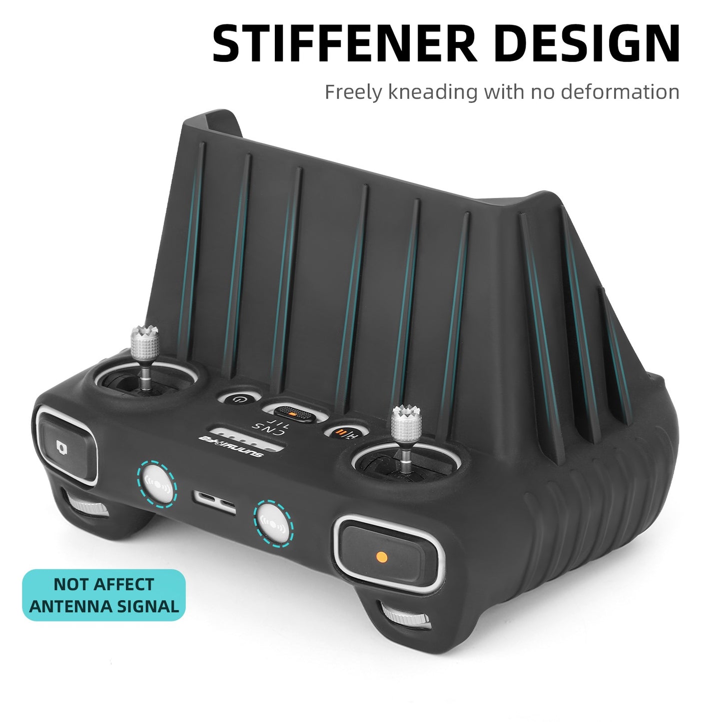 SUNNYLIFE MM3-BHT442 for DJI Mini 3 Pro DJI RC Remote Control Sleeve Silicone Protective Cover with Sun Hood - Grey