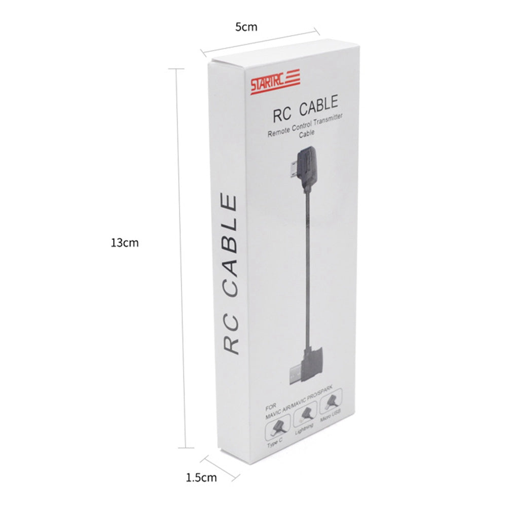 STARTRC For DJI Mavic Mini / Mavic Pro / Mavic Air / Spark Remote Control Cord Lightning Port Connection Cable