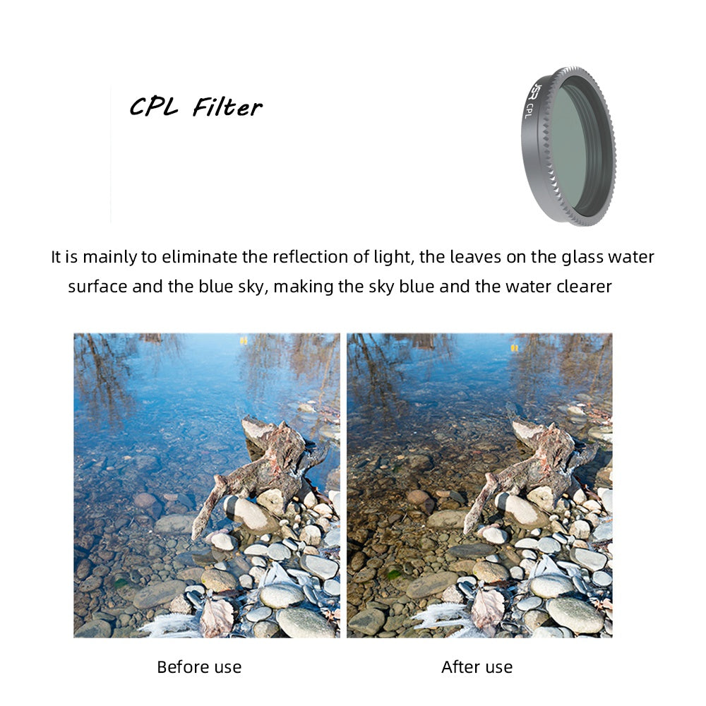 Junestar JSR-1283-12 for Insta360 GO 2 6-in-1 Camera Lens Filter Set CPL ND4 ND8 ND16 ND32 Star Filters