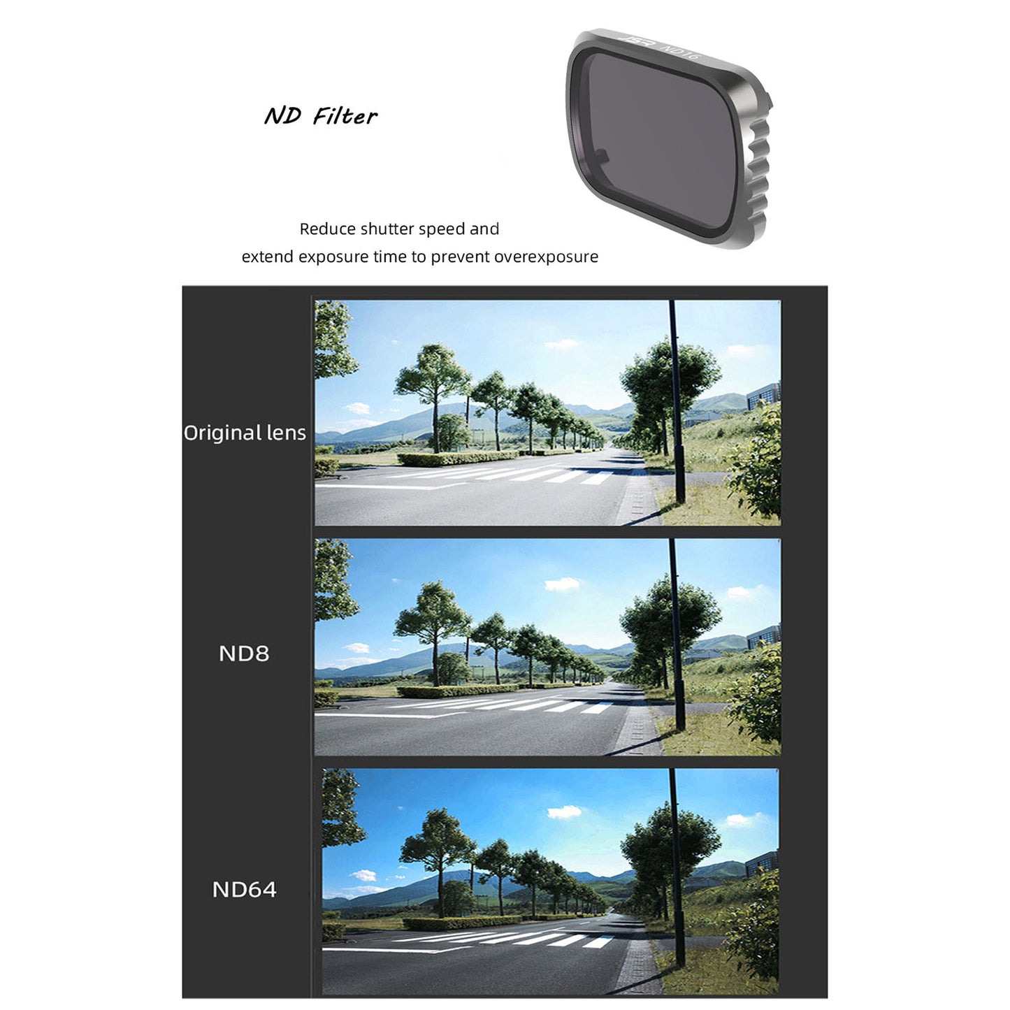 JUNESTAR JSR-1278-03 For DJI Mavic Air 2S Aluminum+Glass ND Filter RC Accessories - ND4