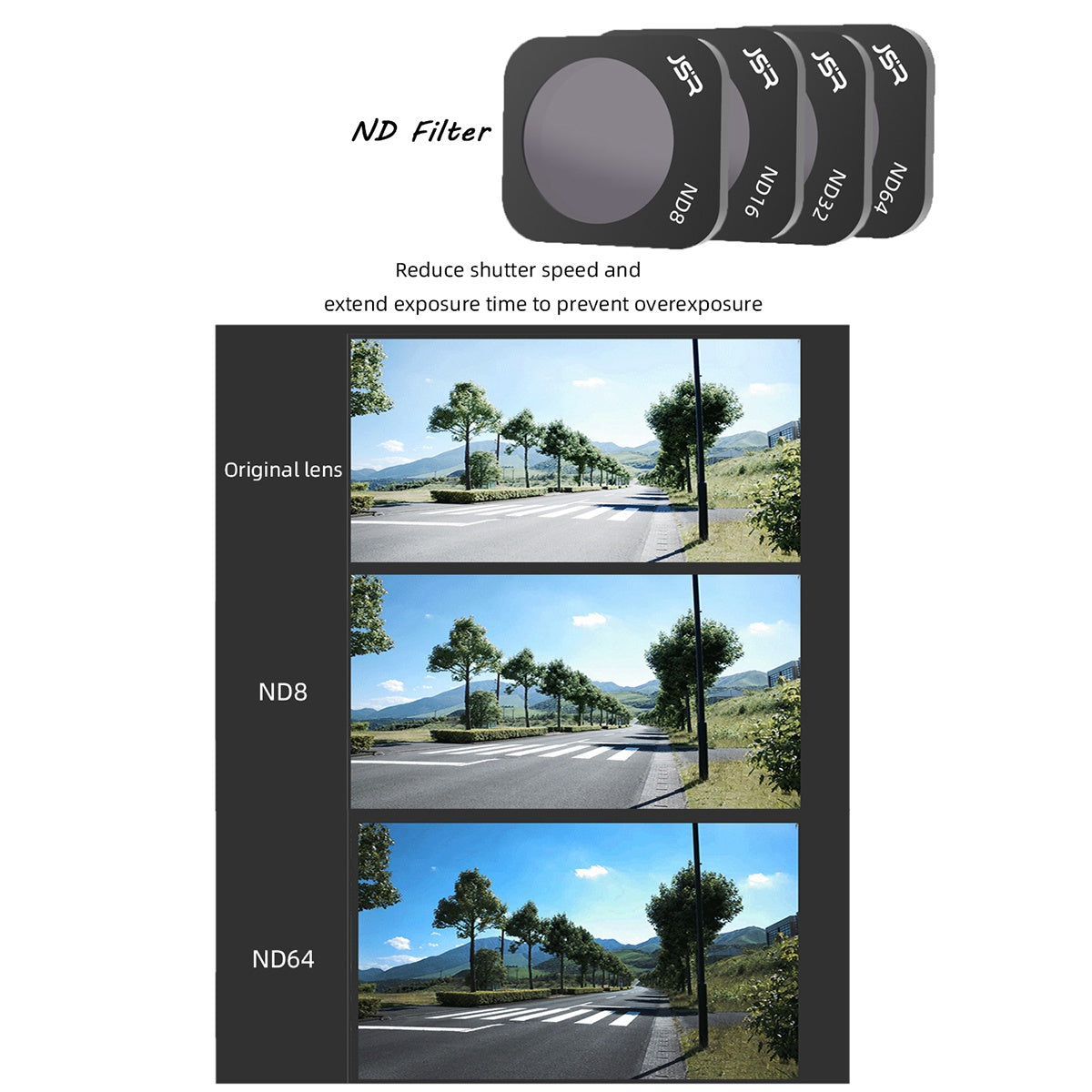 Junestar ZMP TB-8IN1 JSR-1903-12 For Hubsan Zino Mini Pro 8Pcs/Set MRC-UV+CPL+ND8+ND16+ND32+ND64+STAR+NIGHT Lens Filters Drone Camera Accessories