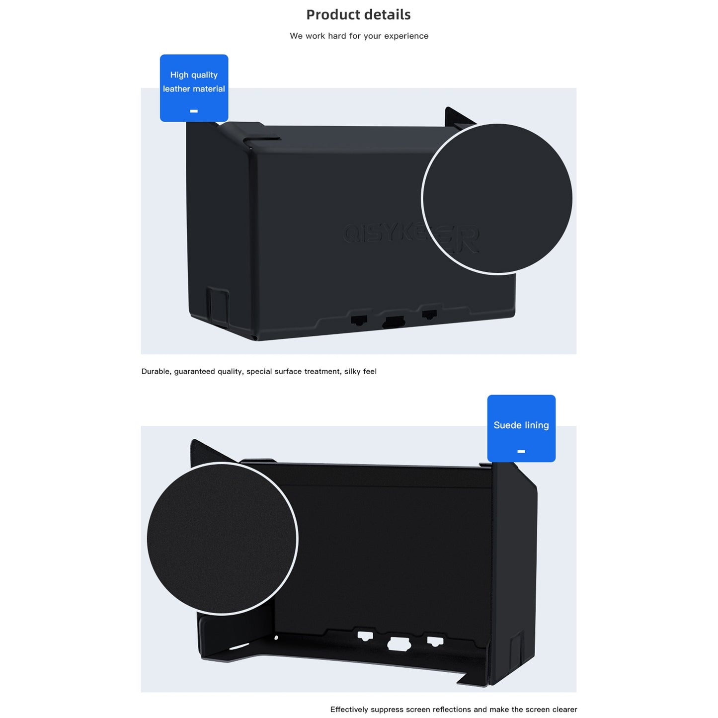 QISYKER DARCN2513 for DJI Mini 3 Pro/Air 2/Air 2S/Mini 2/Mavic 3 Mobile Phone RC-N1 Remote Control Foldable Sun Hood Screen Cover