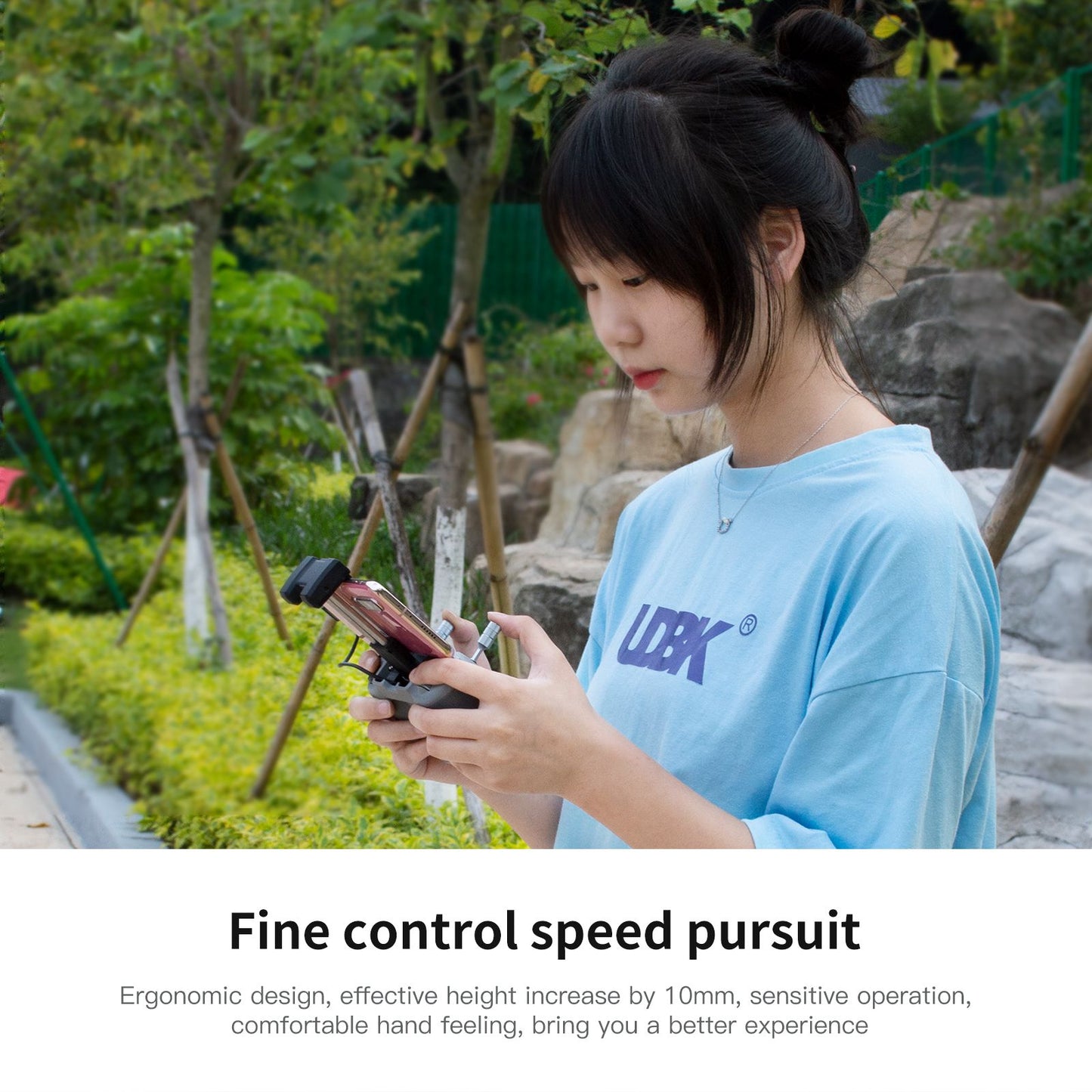 QISYKER DRCJ2511 2Pcs Thumb Rocker Stick for DJI RC-N1 Remote Controller/Mini 3 Pro/Air 2/Air 2S/Mini 2/Mavic 3 Heightening Joystick Protector Rod