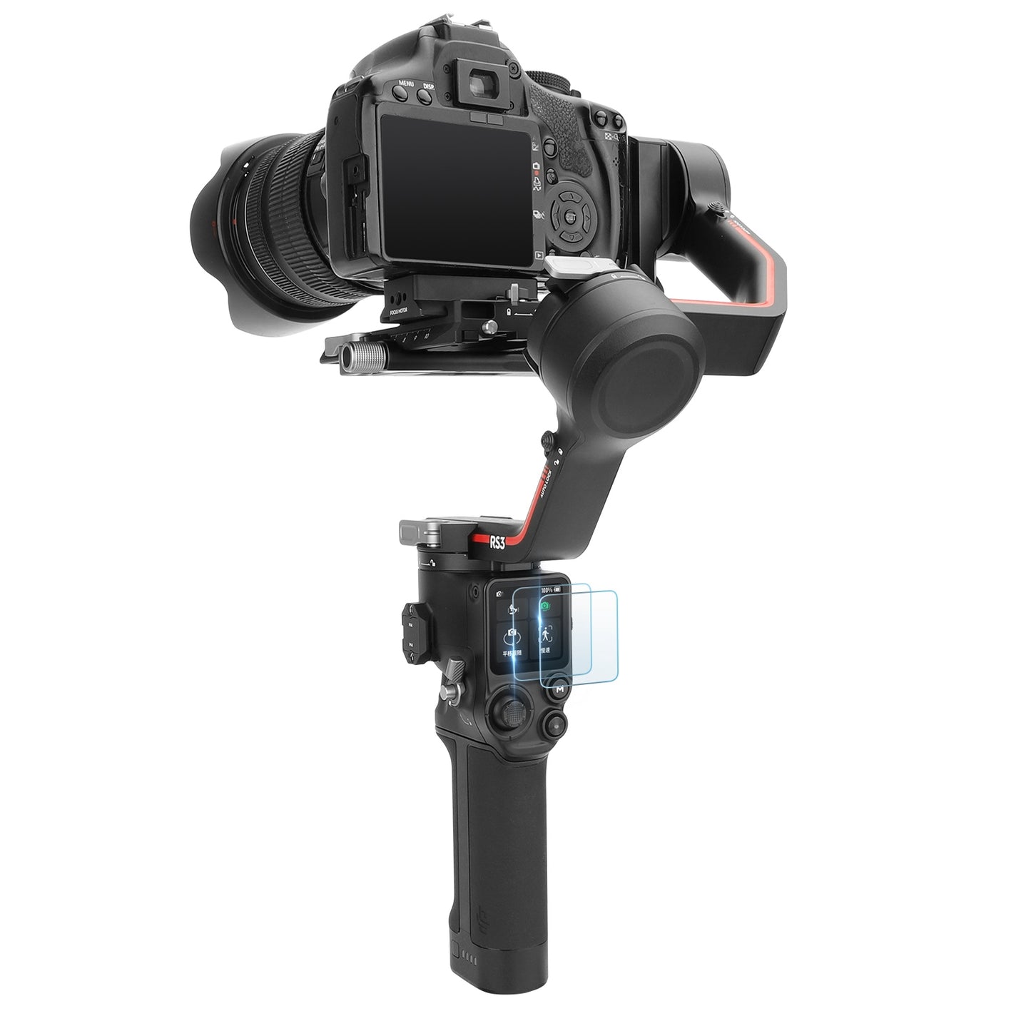 Uniqkart RO-GHM449 2Pcs for DJI RS 3/RS 3 Pro Handheld Stabilizer Tempered Glass Touch Screen Protector Anti-fingerprint Cover Film