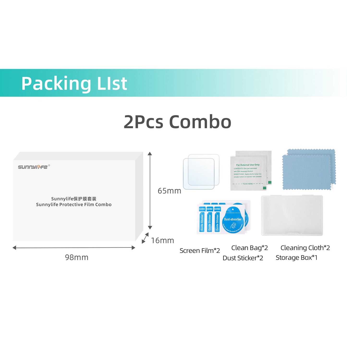 Uniqkart RO-GHM449 2Pcs for DJI RS 3/RS 3 Pro Handheld Stabilizer Tempered Glass Touch Screen Protector Anti-fingerprint Cover Film