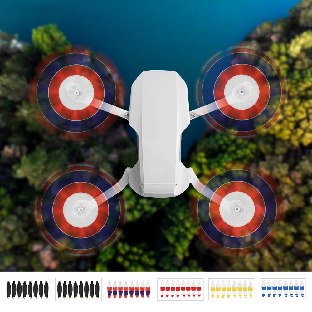 SUNNYLIFE 4726F 8Pcs for DJI Mini SE / 2 Drone Propeller Replacement Blade Spare Parts - White / Yellow