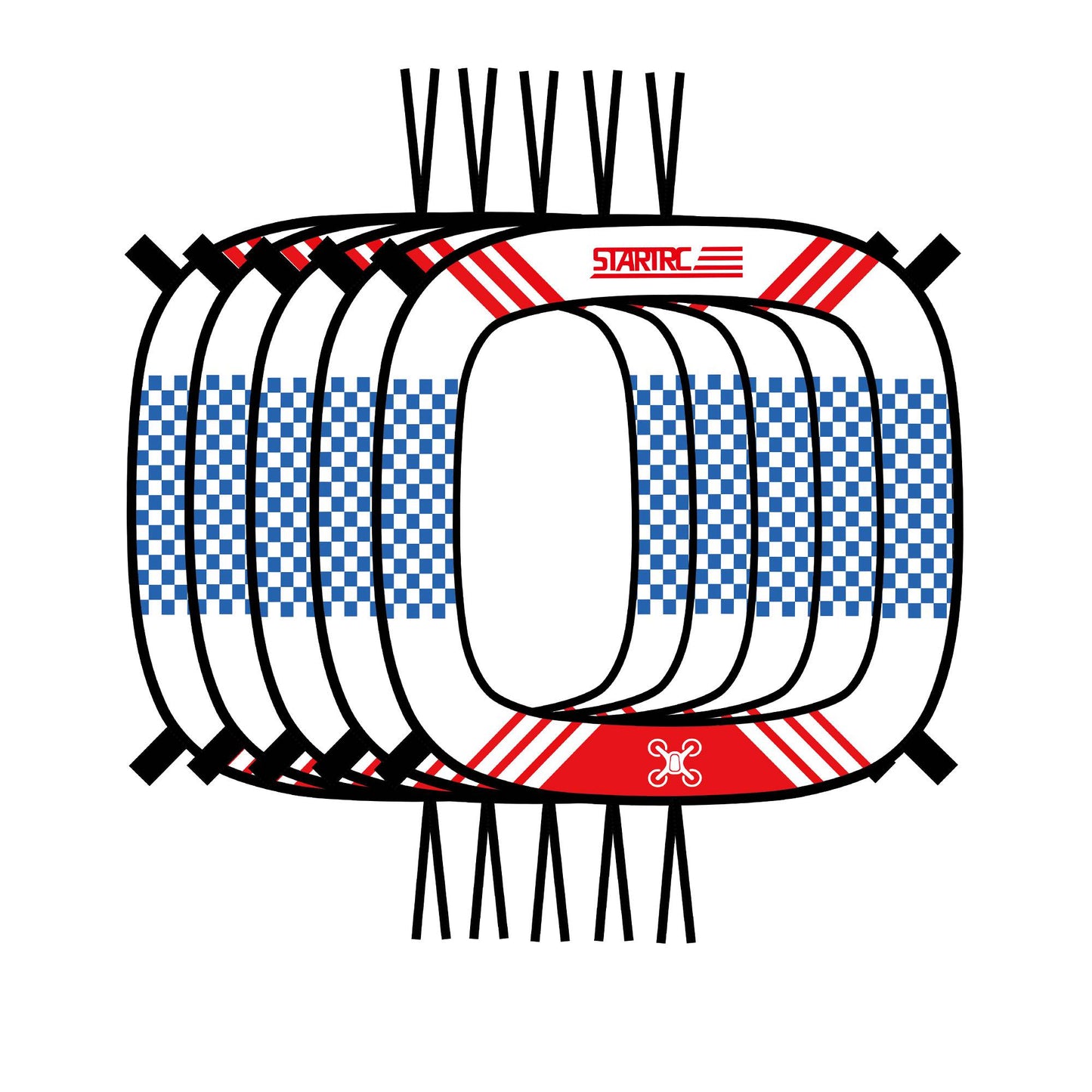 STARTRC 1111164 5Pcs For DJI Avata / FPV Track Obstacle Avoidance Square Pass Gate Drone Training Accessories