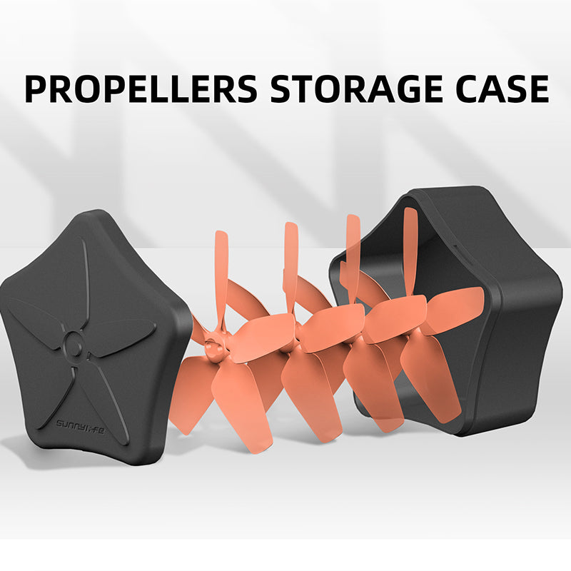 SUNNYLIFE 4Pcs for DJI Avata Propeller Drone Blade with Shockproof Storage Box - Red