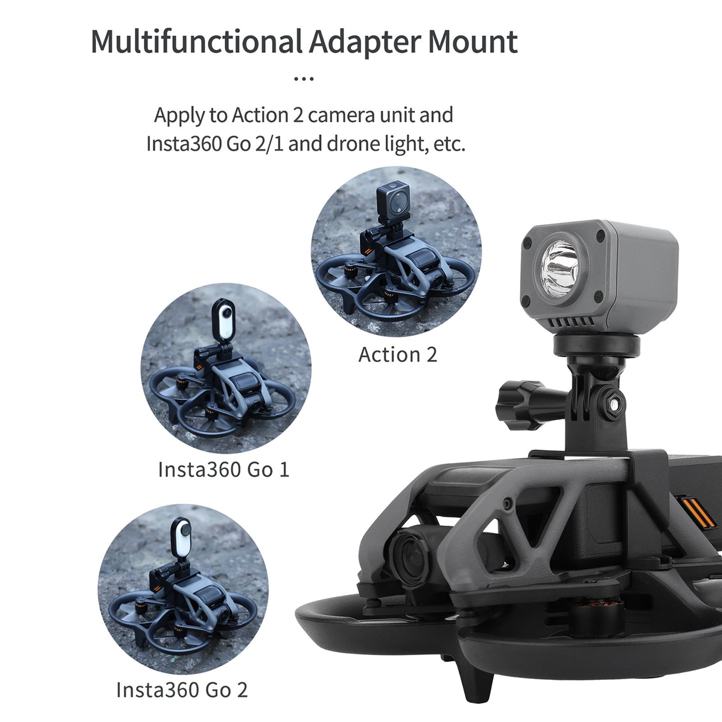 SUNNYLIFE AT-GZ512 Multifunctional Adapter Mount for DJI Avata External Extension Adapter with 1 / 4 Screw Connector