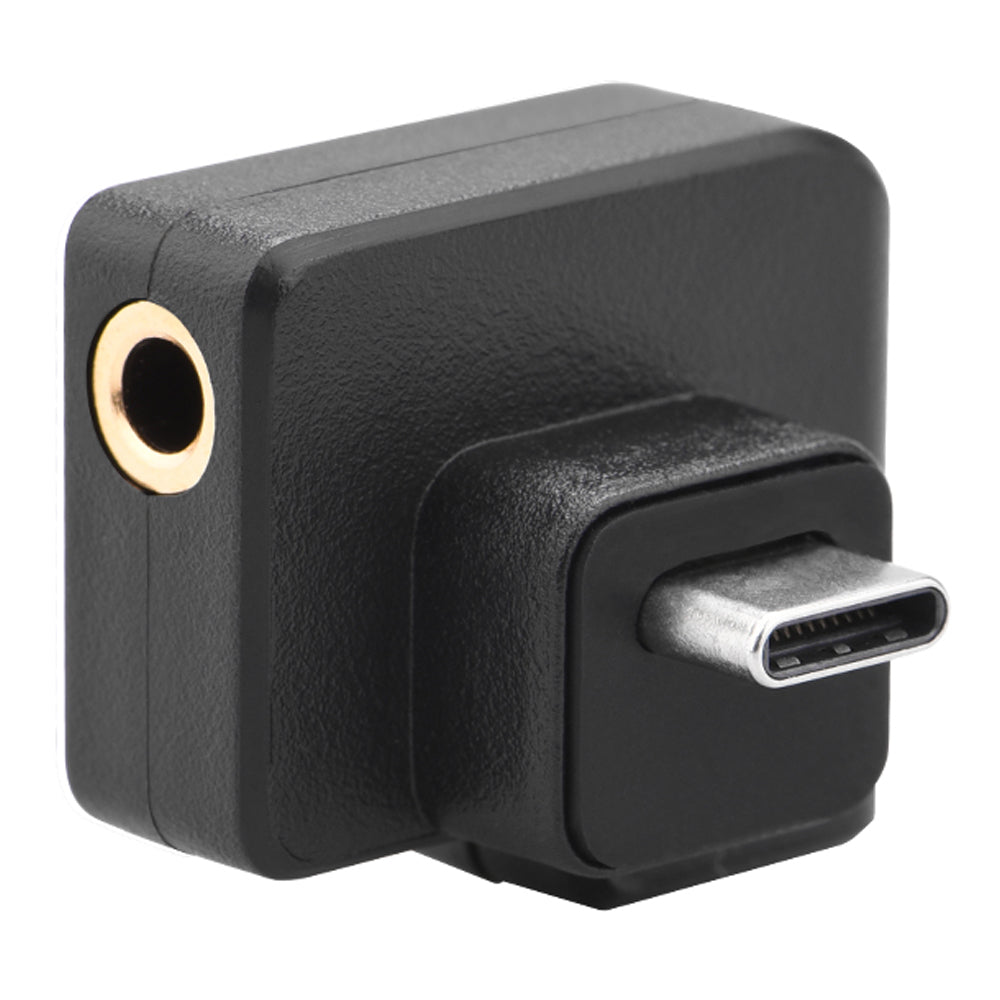 BRDRC DJI-7337 USB-C 3.5mm Microphone Adapter for DJI Osmo Action Camera, Supporting Battery Charging Data Transmission