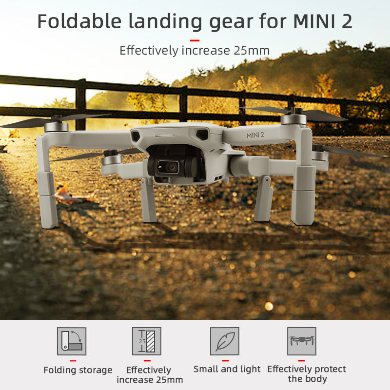 BRDRC DJI-8207 Folding Landing Gear Set for DJI Mini 2 Landing Gear Extensions Drone Accessories