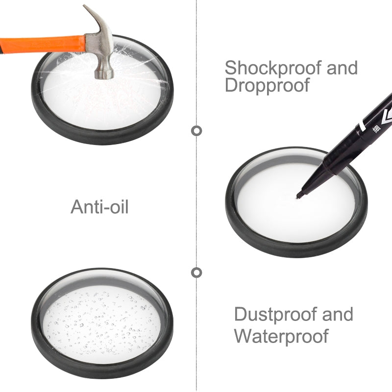 BRDRC DJI-7215 For GoPro Max 2Pcs Acrylic Lens Protective Cover Anti-dust Sport Camera Lens Cap