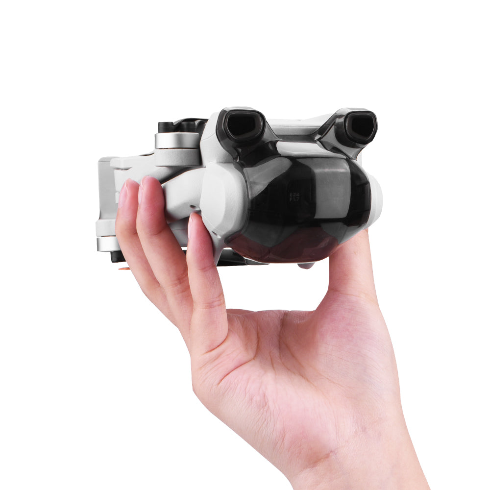 BRDRC Anti-scratch PC Lens Cap Hood for DJI Mini 3 Drone Gimbal Camera Protector Cover - Transparent Black