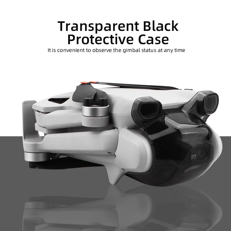BRDRC Anti-scratch PC Lens Cap Hood for DJI Mini 3 Drone Gimbal Camera Protector Cover - Transparent Black