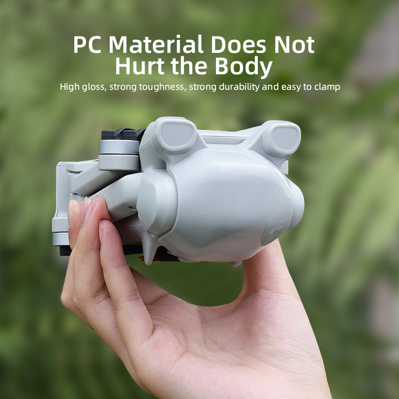 BRDRC Anti-scratch PC Lens Cap Hood for DJI Mini 3 Drone Gimbal Camera Protector Cover - Transparent Black