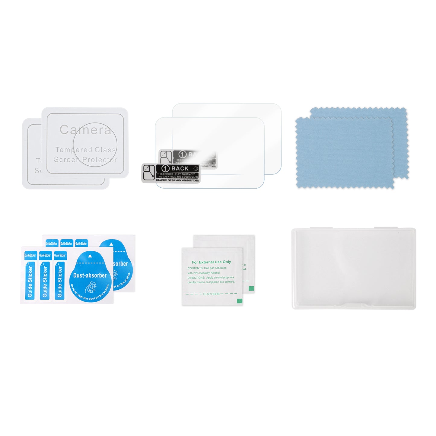 Uniqkart 2Pcs For Insta360 GO 3 0.3mm Ultra Thin Tempered Glass Lens Film + Screen Protector Set