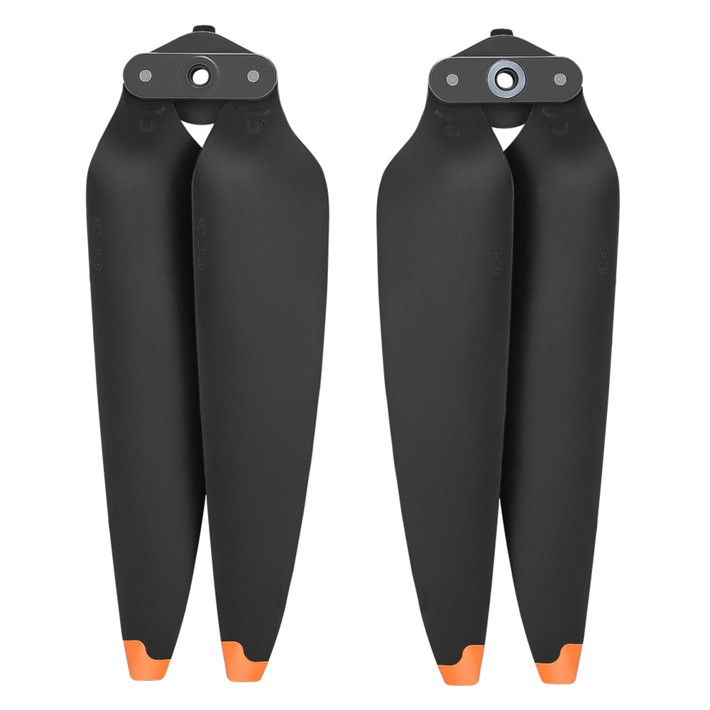 SUNNYLIFE 1 Pair 8747F Silent Blade for DJI Air 3 Noise Reduction Propeller - Black+Orange