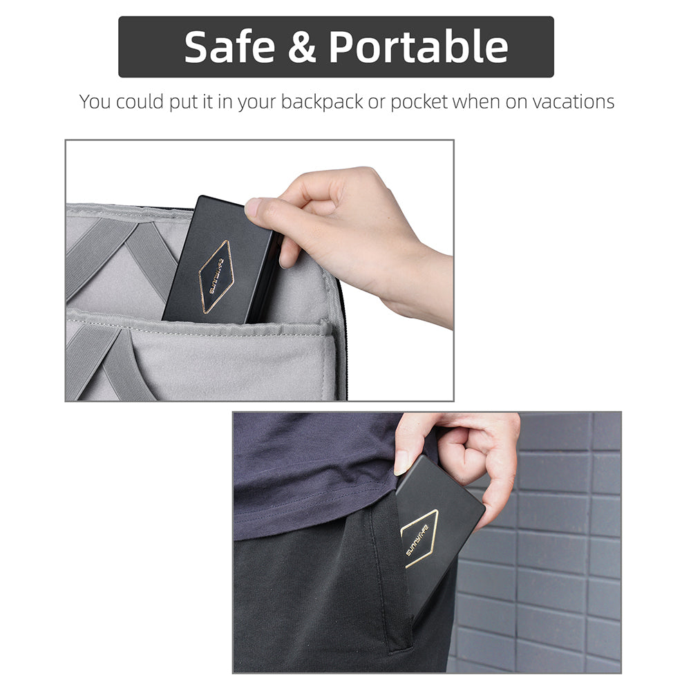 SUNNYLIFE 1 Pair 8747F Silent Blade for DJI Air 3 Noise Reduction Propeller - Black+Orange