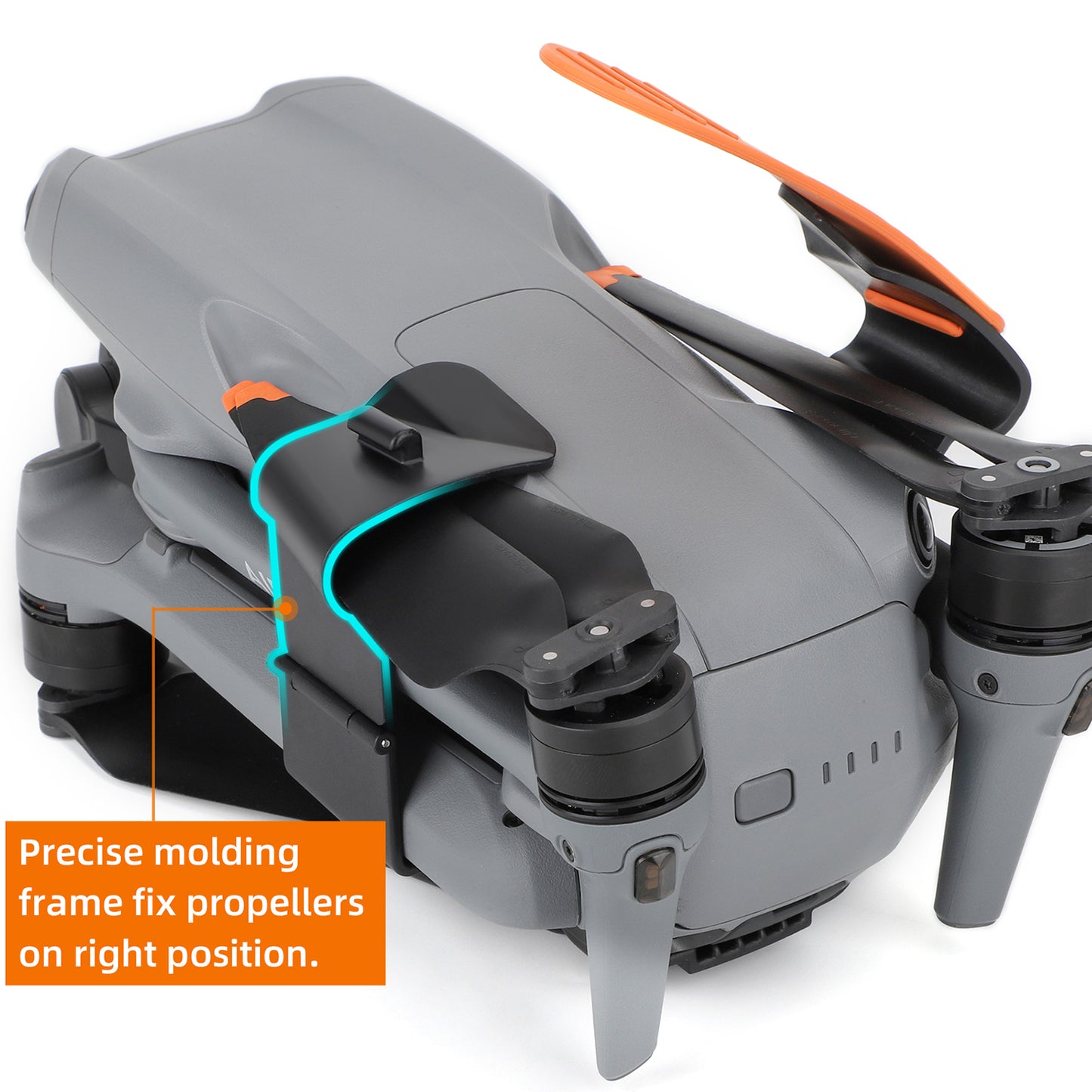 SUNNYLIFE A3-SJ663 For DJI Air 3 Drone Propeller Holder Plastic+Silicone Propeller Fixing Stabilizer - Black