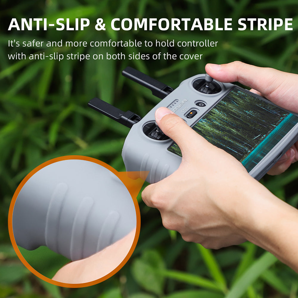SUNNYLIFE BHT677 Silicone Case for DJI RC 2 Controller Drop-proof Protective Shell (without Sunhood) - Grey