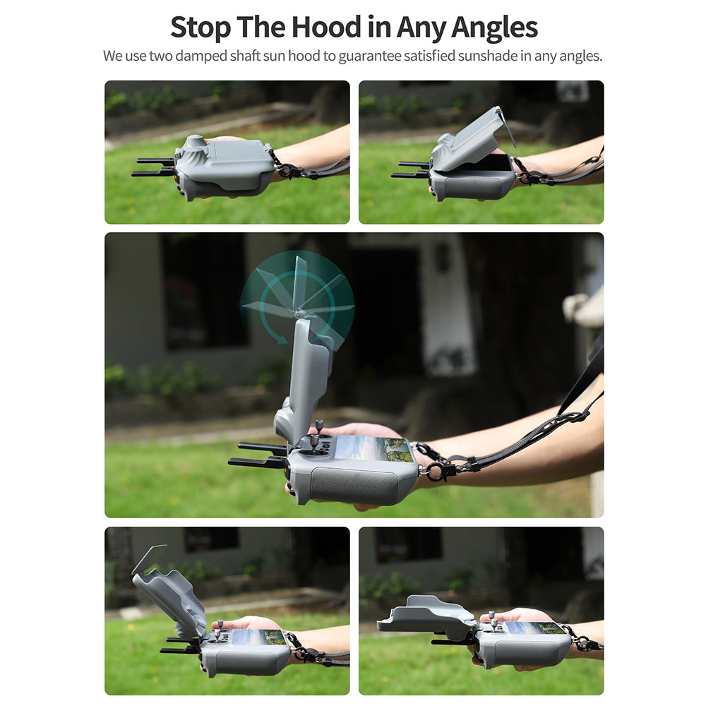 SUNNYLIFE YK674 For DJI RC 2 2-in-1 Remote Controller Sun Hood Sunshade Screen Protector Shield (with Sub-panel)