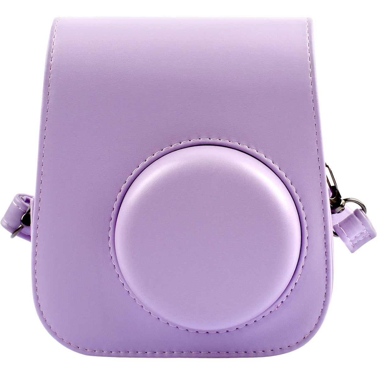 Leather Bag Protective Case with Removable Adjustable Strap for Fujifilm Instax Mini 11 Instant Camera - Purple