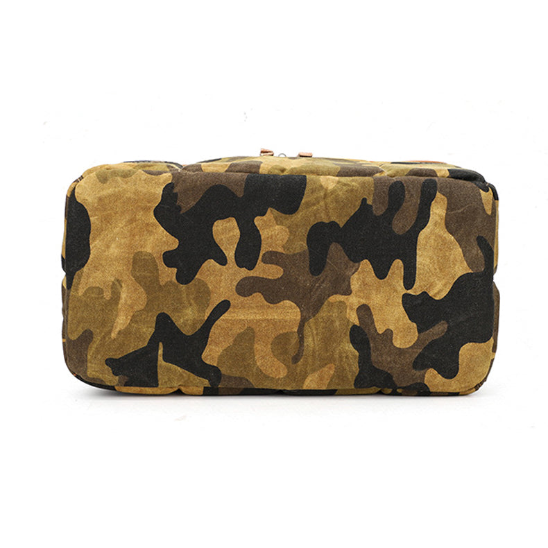 K712 SLR Camera Storage Bag Waterproof Canvas Digital Camera Carrying Handbag - Brown